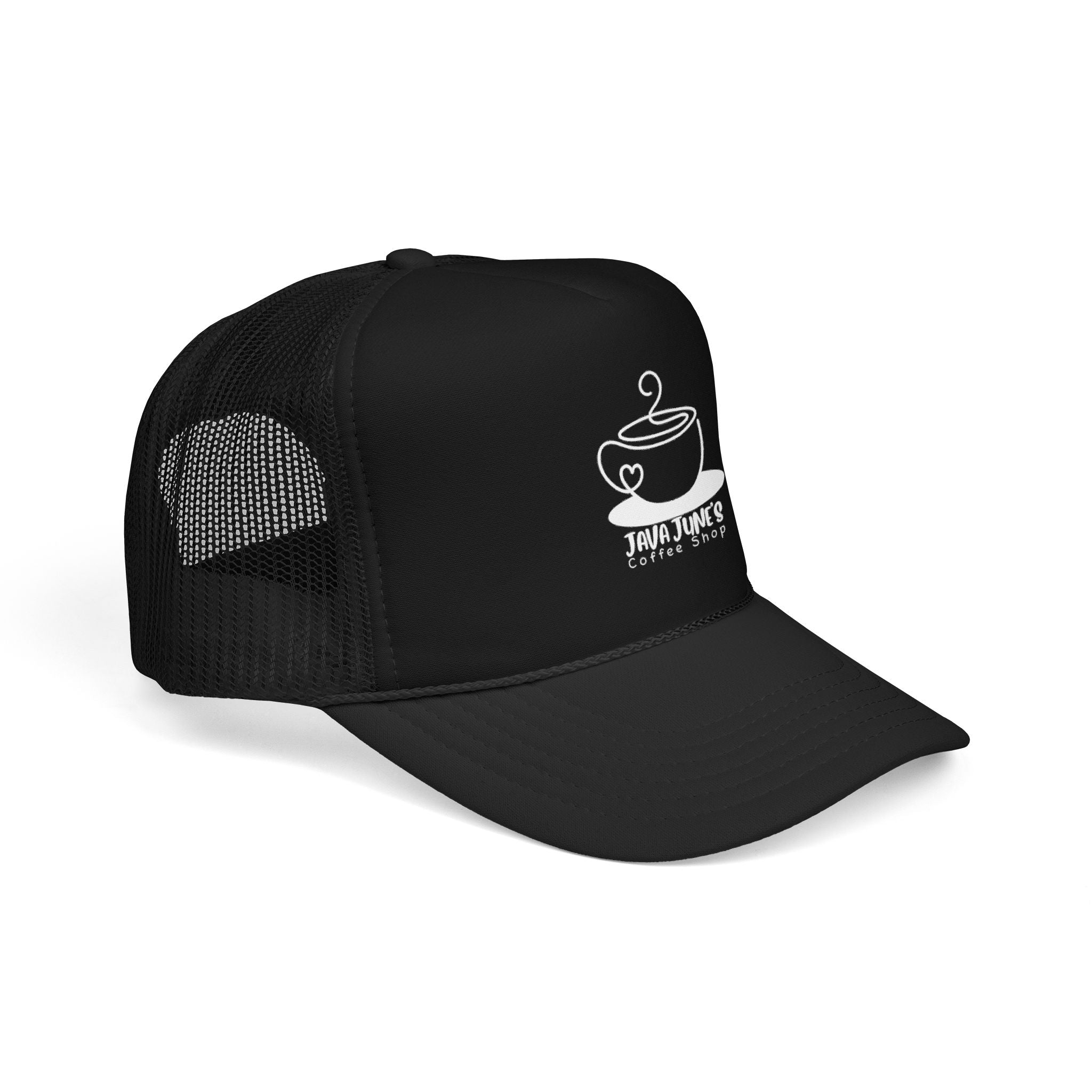 Coffee Shop Trucker Hat – Java June’s Logo Foam Cap