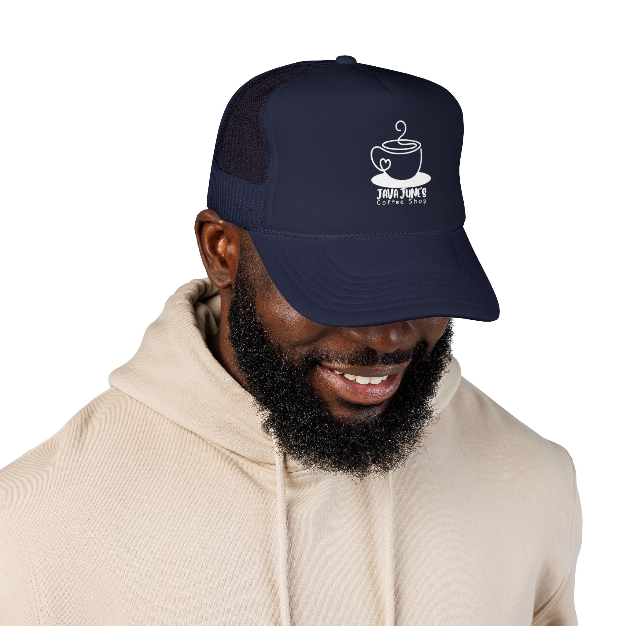 Coffee Shop Trucker Hat – Java June’s Logo Foam Cap