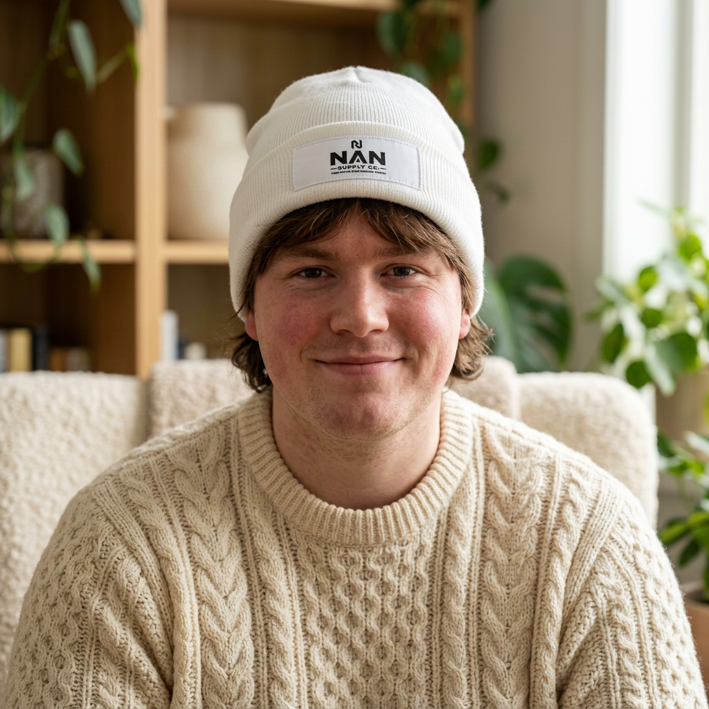 Embroidered "Nan" Classic Cuffed Beanie — Cozy Winter Hat for Grandmother Gifts