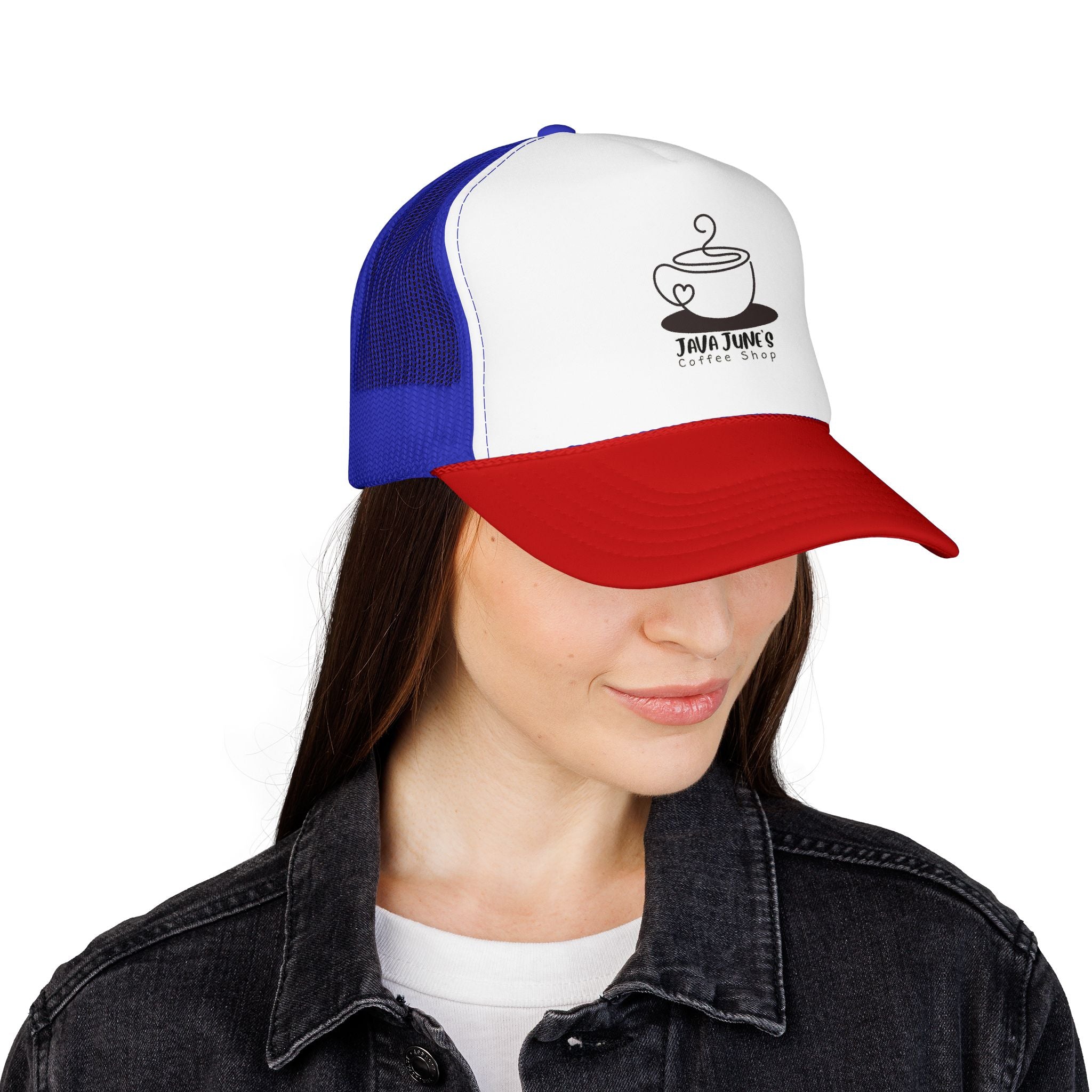 Coffee Shop Trucker Hat – Java June’s Logo Foam Cap