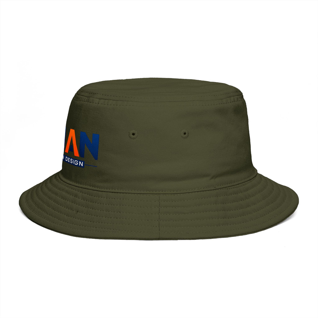 Bucket Hat — NAN BIM Design Logo Embroidered Brown Bucket Hat