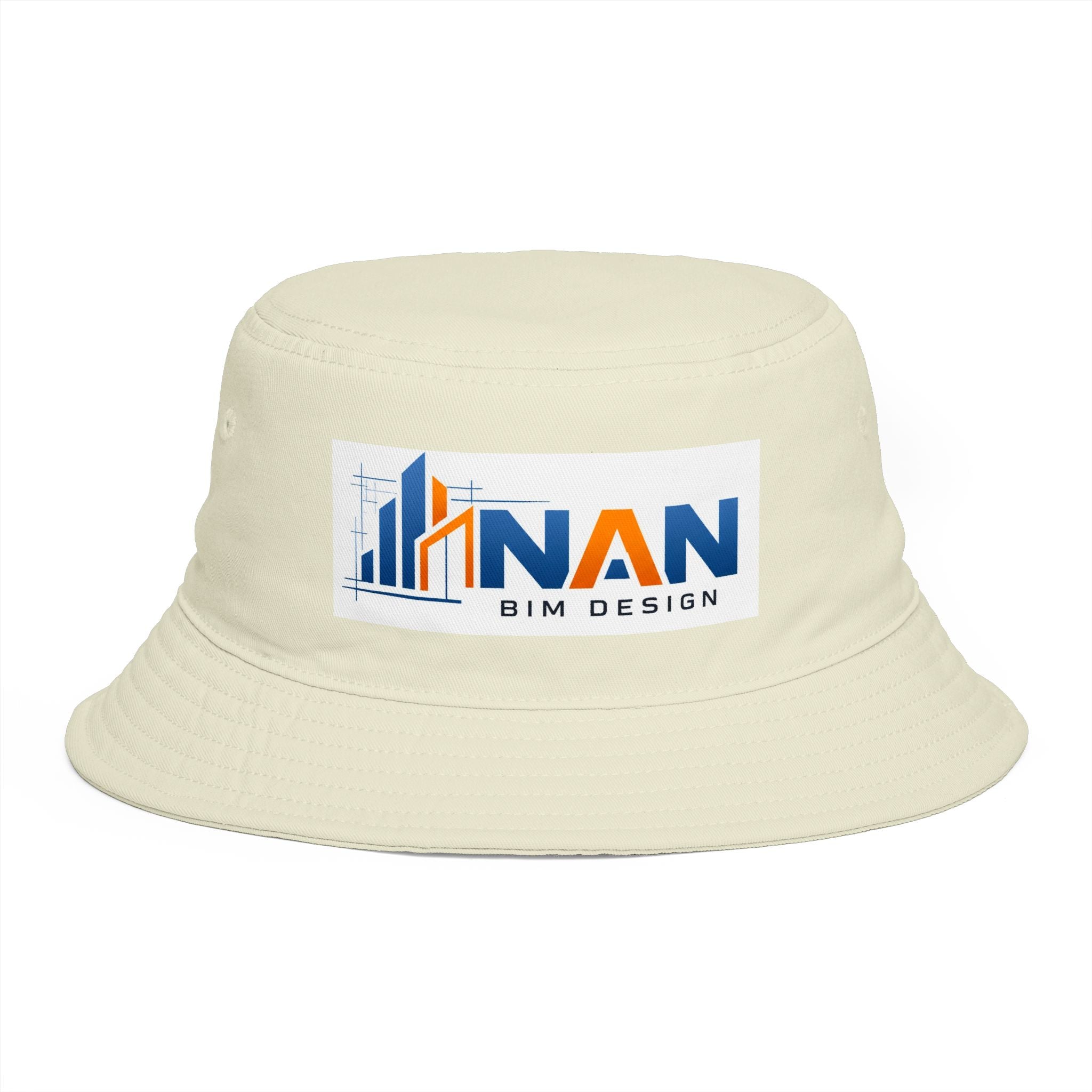 Bucket Hat — NAN BIM Design Logo Embroidered Brown Bucket Hat