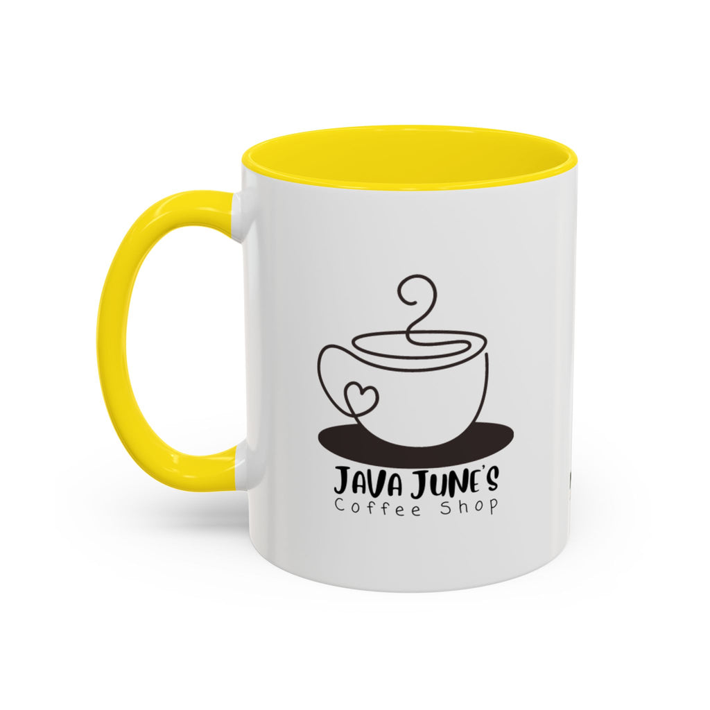 Java June’s Coffee Shop Accent Mug — 11/15oz Ceramic Coffee Cup