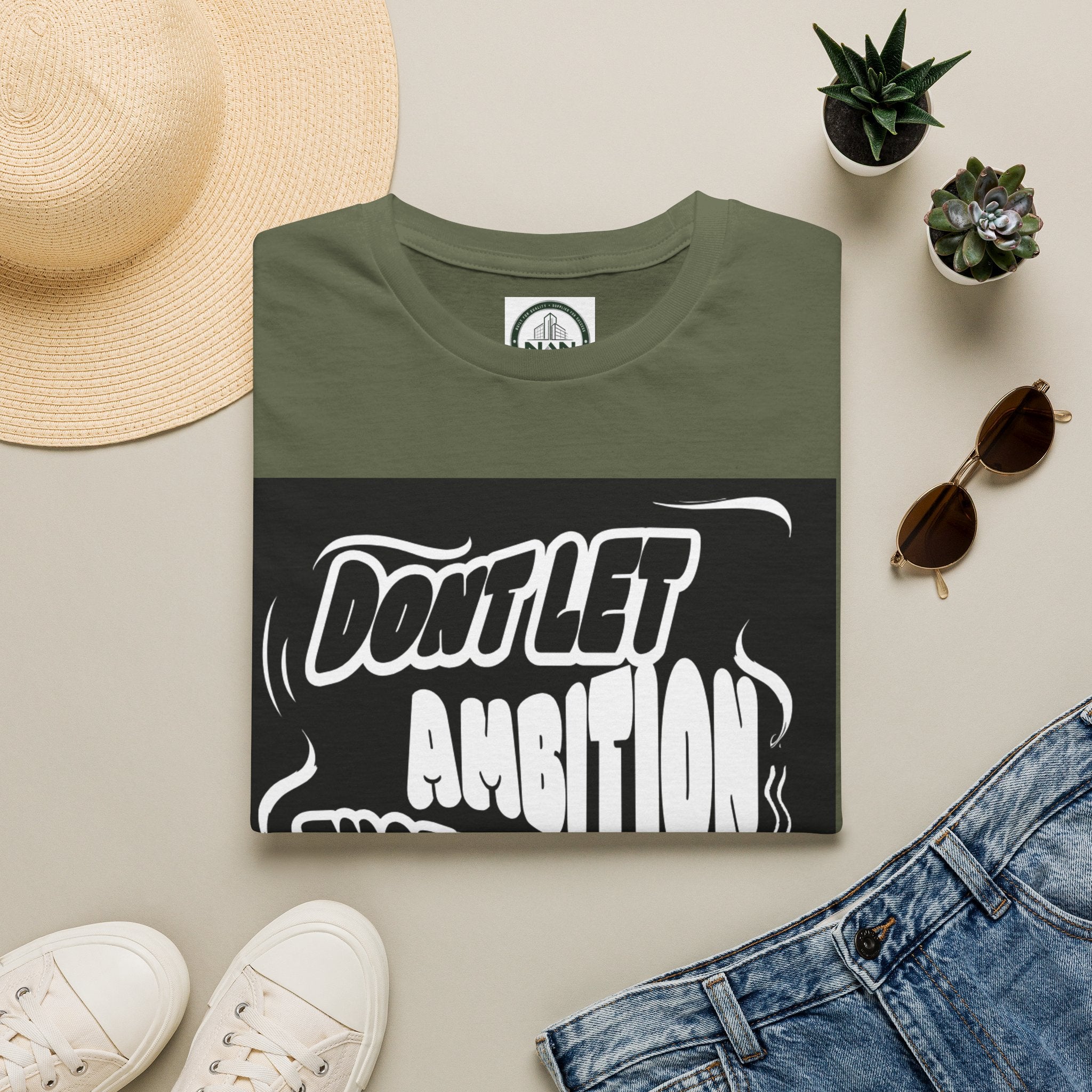 Motivational Tee — "Don't Let Ambition Exceed Your Ability" Graphic T-Shirt