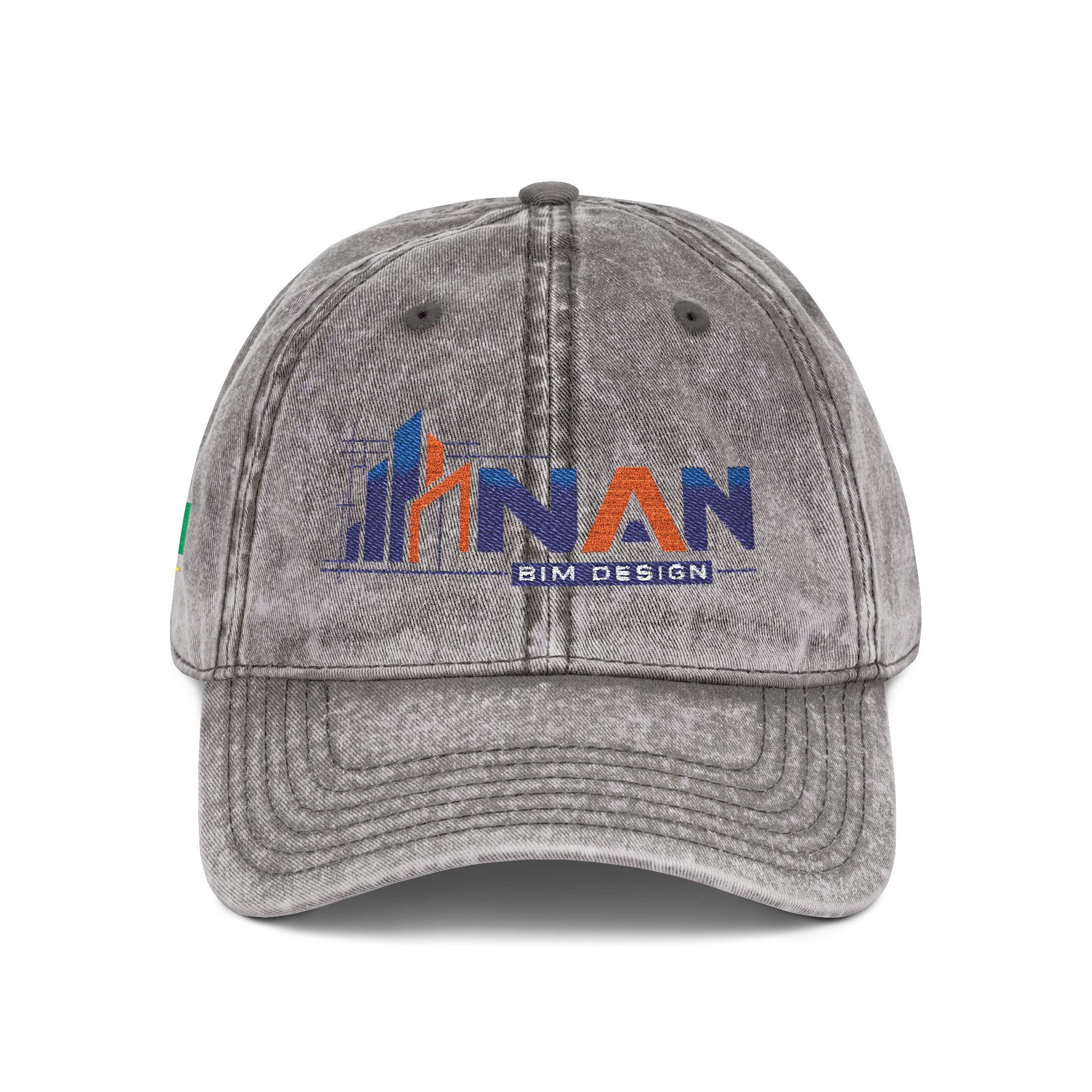 Vintage Embroidered Cap — Distressed NAN Logo Baseball Hat