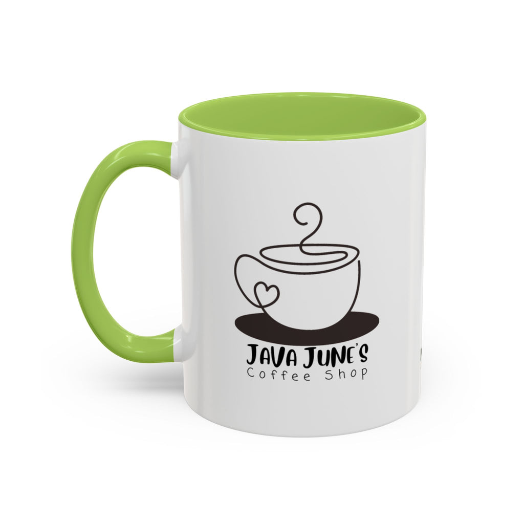 Java June’s Coffee Shop Accent Mug — 11/15oz Ceramic Coffee Cup
