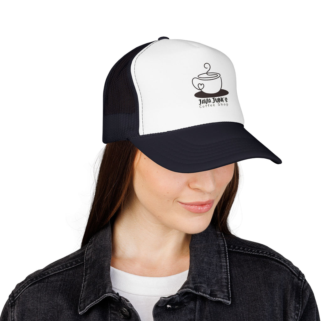 Coffee Shop Trucker Hat – Java June’s Logo Foam Cap