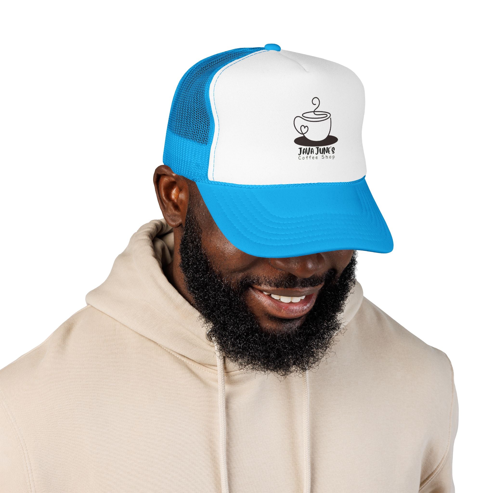 Coffee Shop Trucker Hat – Java June’s Logo Foam Cap