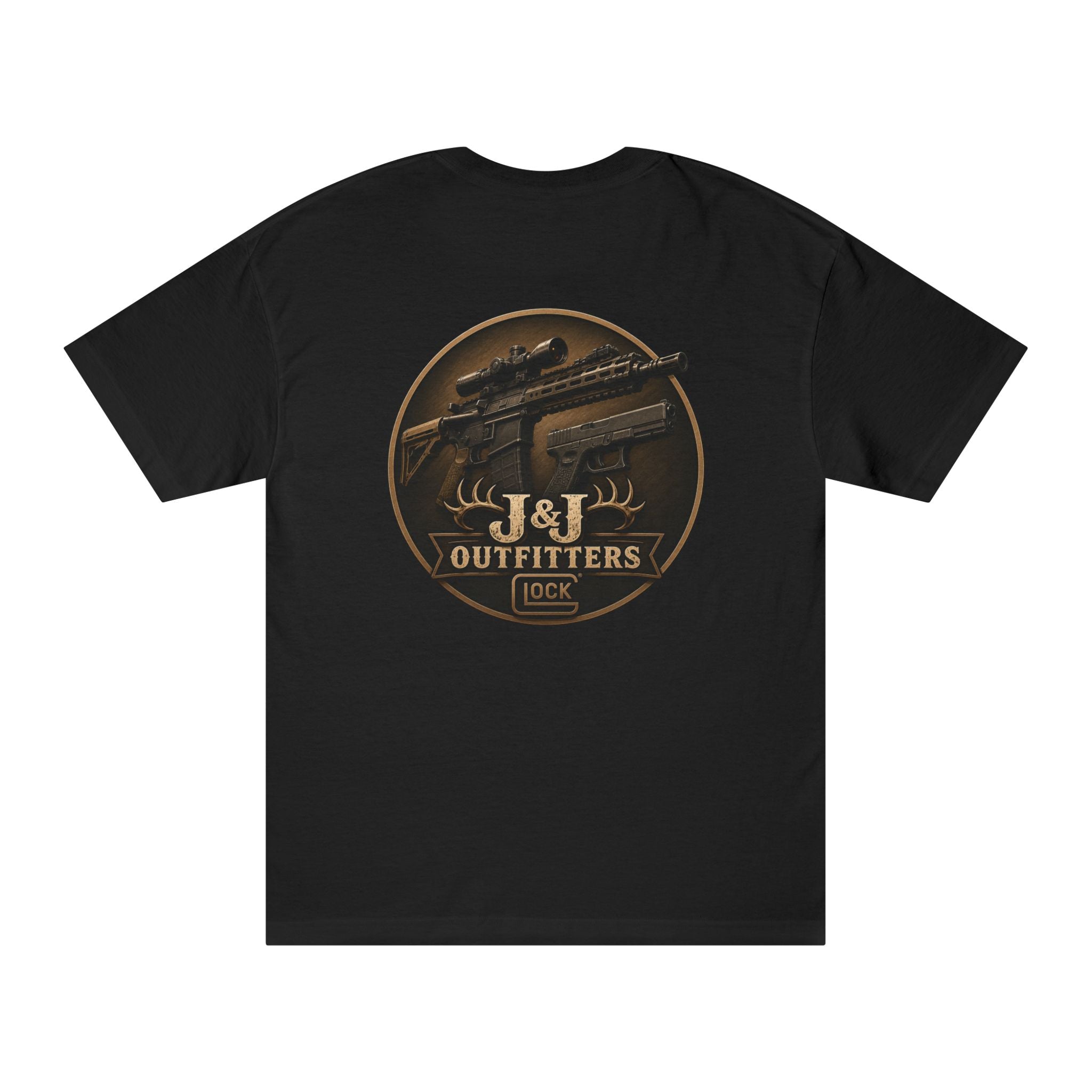 J&J Outfitters Rifle Logo Tee — Hunting Graphic T-Shirt