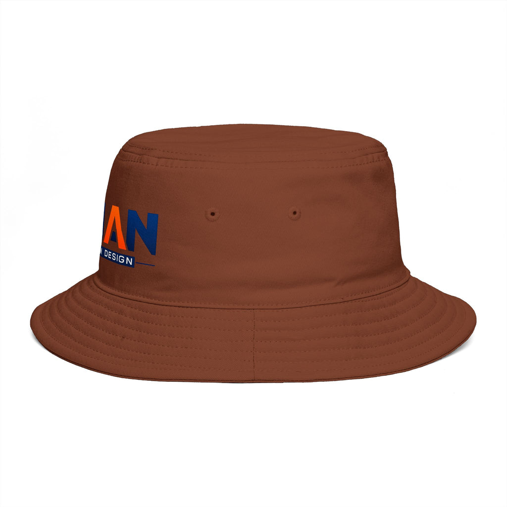 Bucket Hat — NAN BIM Design Logo Embroidered Brown Bucket Hat