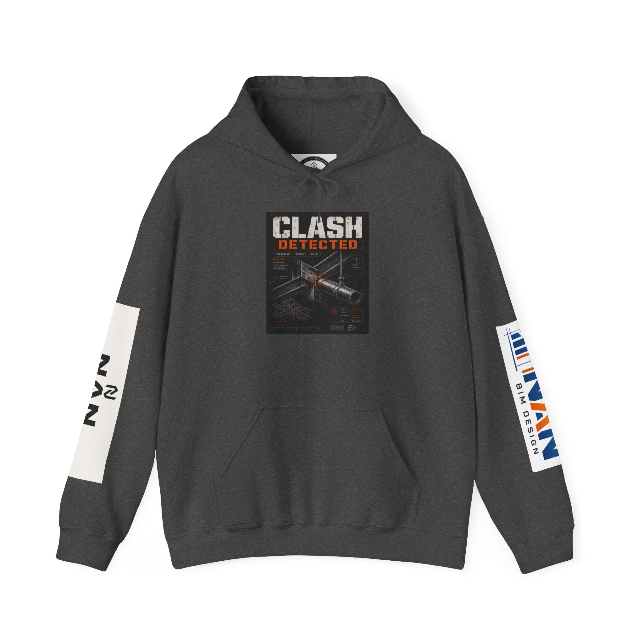 Clash Detected Graphic Hoodie — NAN Logo Streetwear