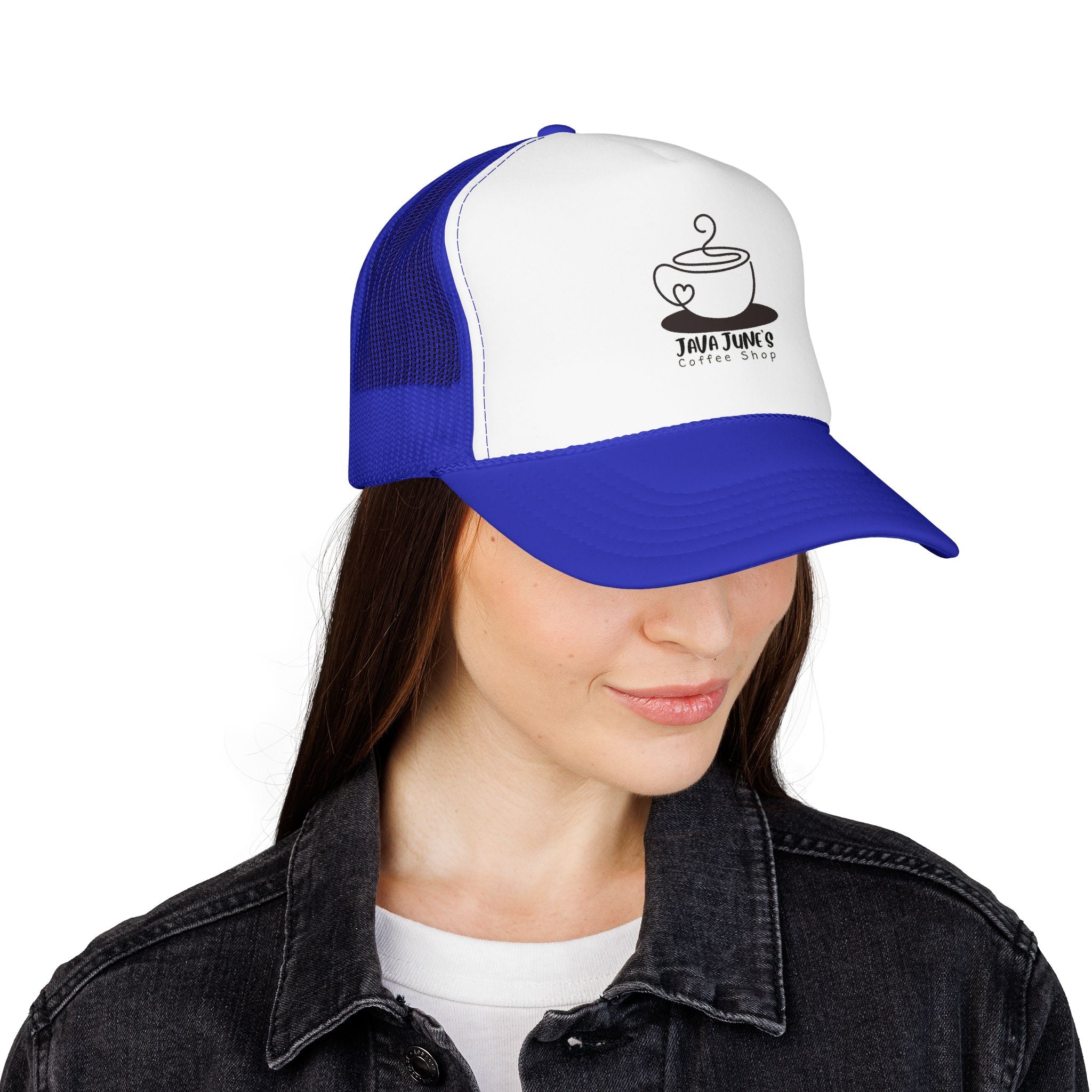 Coffee Shop Trucker Hat – Java June’s Logo Foam Cap