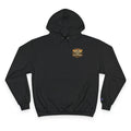 J&J Outfitters Champion Hoodie — Vintage Outdoor Fishing Logo Pullover