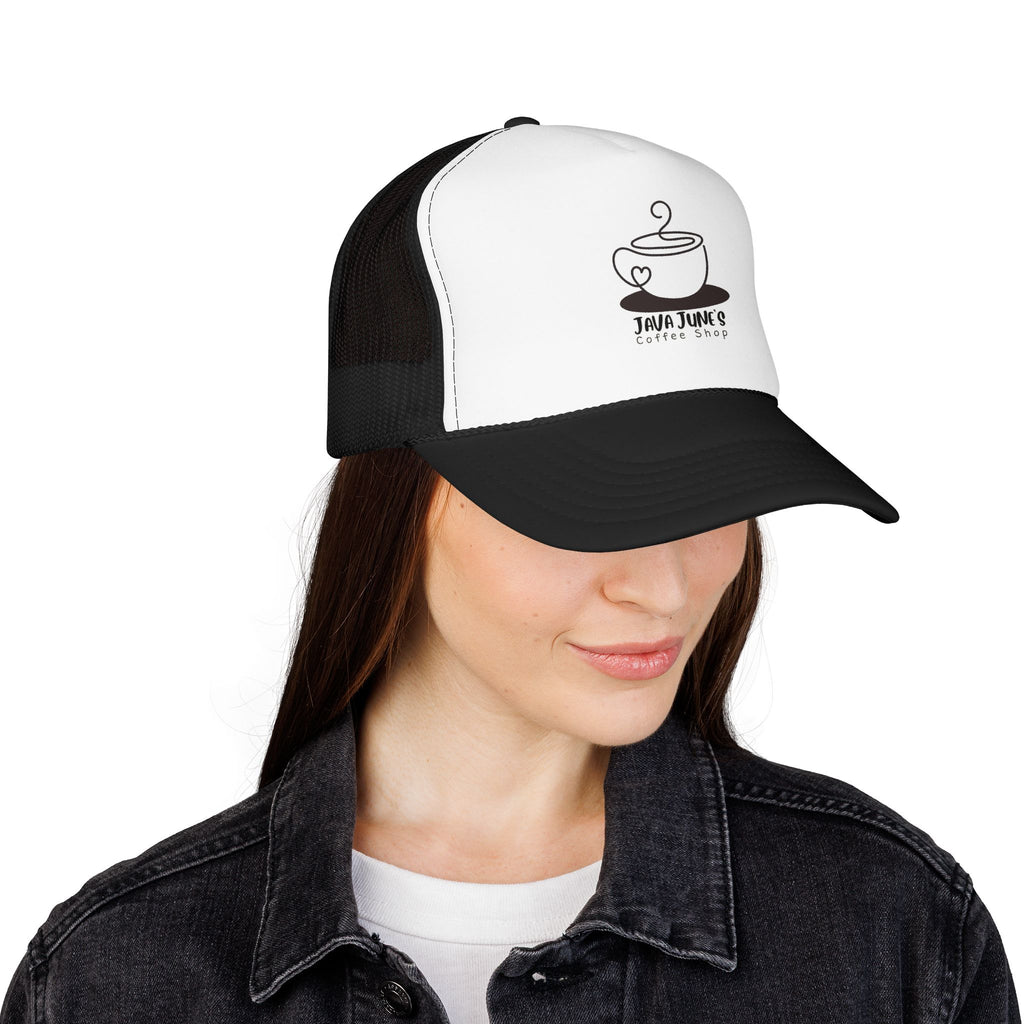 Coffee Shop Trucker Hat – Java June’s Logo Foam Cap