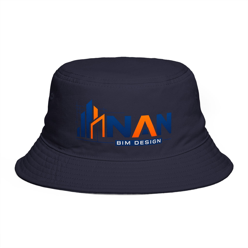 Bucket Hat — NAN BIM Design Logo Embroidered Brown Bucket Hat