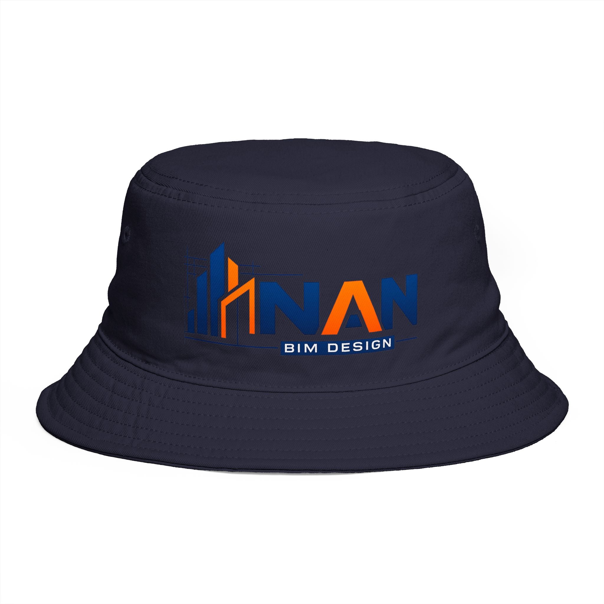 Bucket Hat — NAN BIM Design Logo Embroidered Brown Bucket Hat