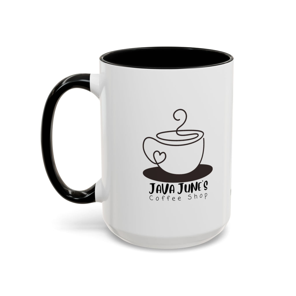 Java June’s Coffee Shop Accent Mug — 11/15oz Ceramic Coffee Cup