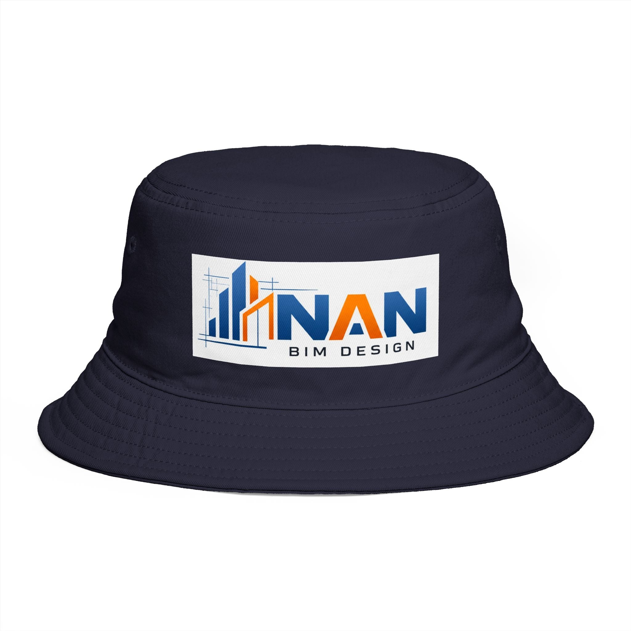 Bucket Hat — NAN BIM Design Logo Embroidered Brown Bucket Hat