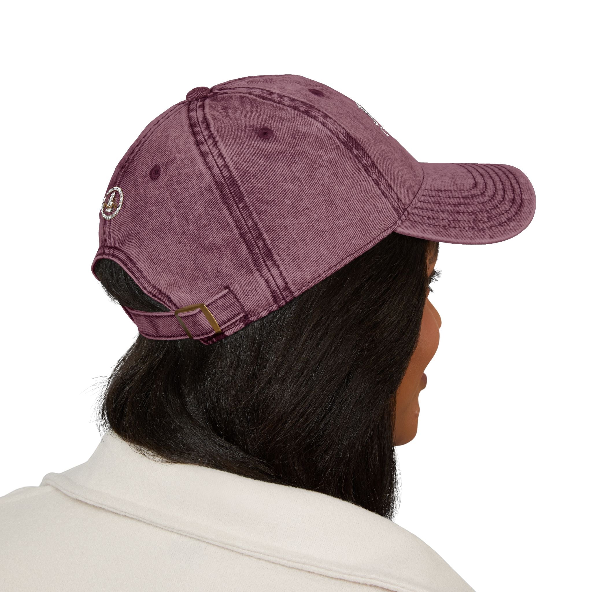 DRAFT Vintage Embroidered Baseball Cap — "Java Juno Coffeehouse" Washed Cotton