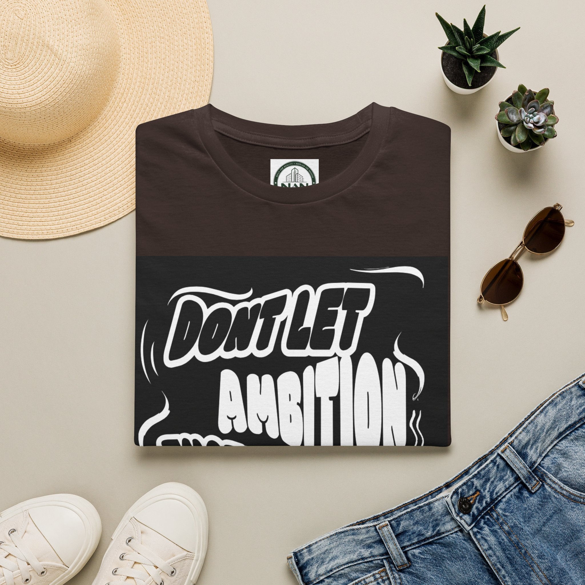 Motivational Tee — "Don't Let Ambition Exceed Your Ability" Graphic T-Shirt