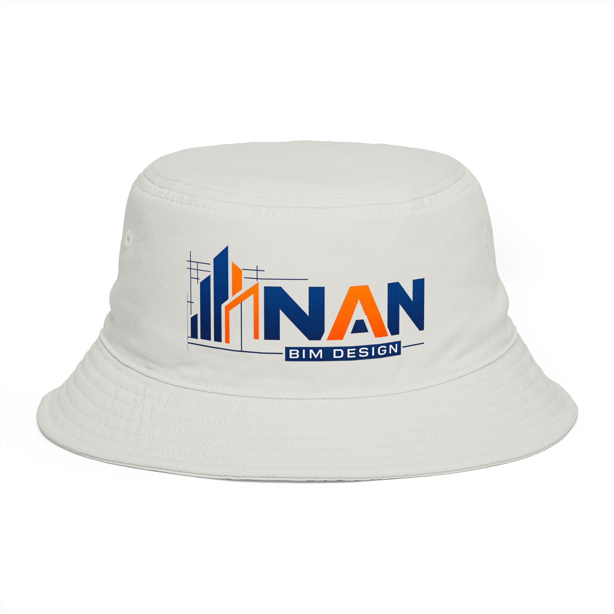 Bucket Hat — NAN BIM Design Logo Embroidered Brown Bucket Hat