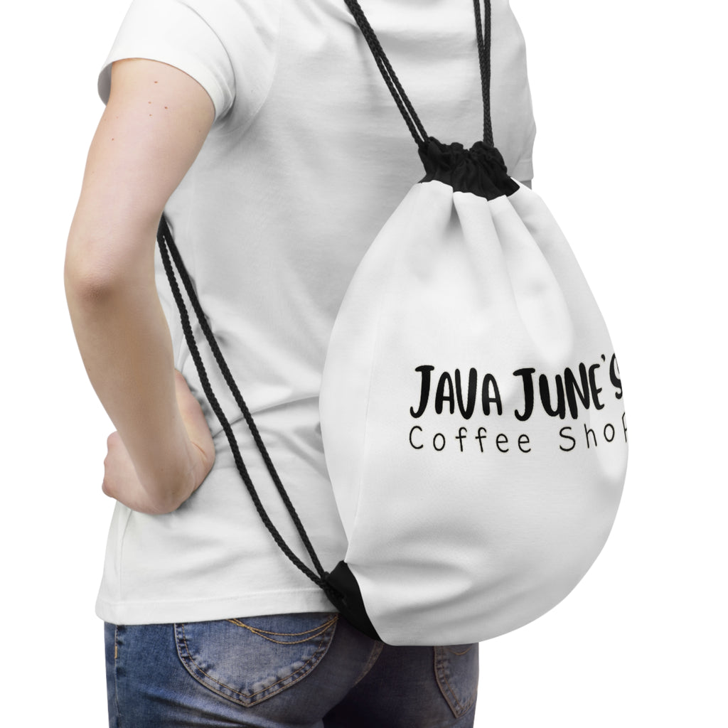 Drawstring Bag — Java June's Coffee Shop Logo Gym Sack