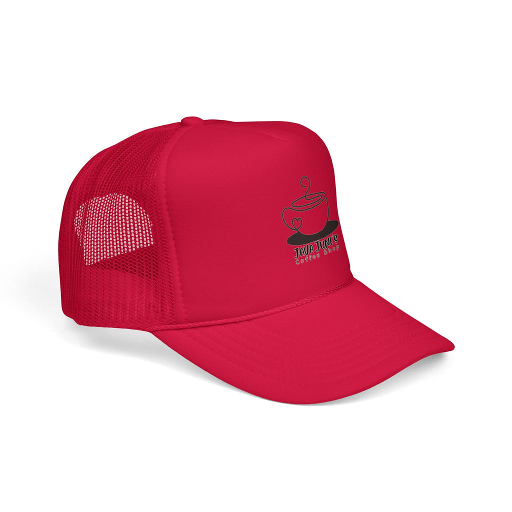 Coffee Shop Trucker Hat – Java June’s Logo Foam Cap
