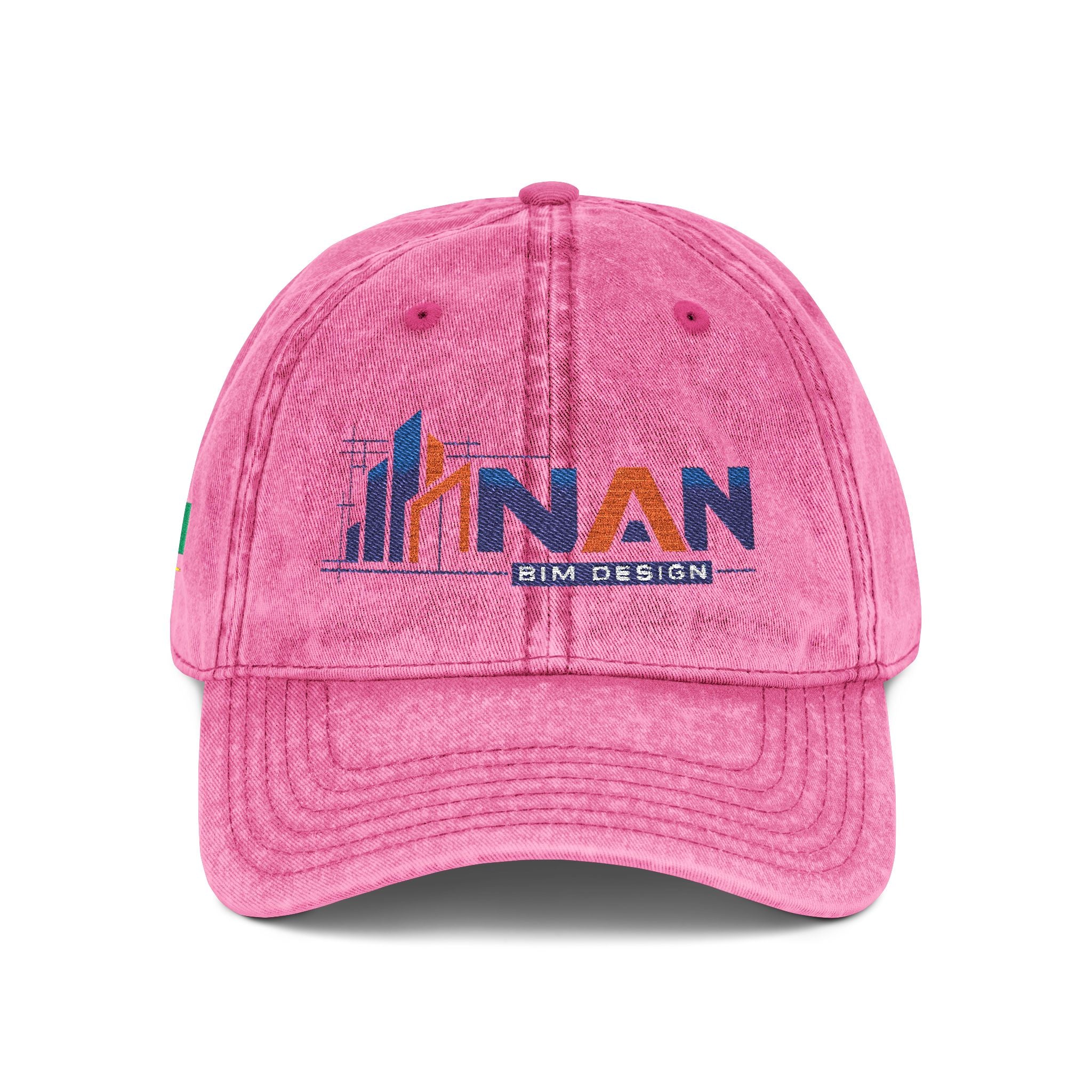 Vintage Embroidered Cap — Distressed NAN Logo Baseball Hat
