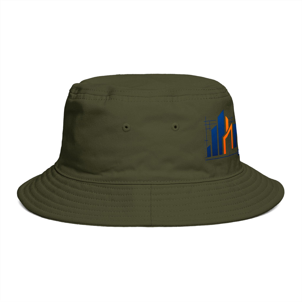 Bucket Hat — NAN BIM Design Logo Embroidered Brown Bucket Hat
