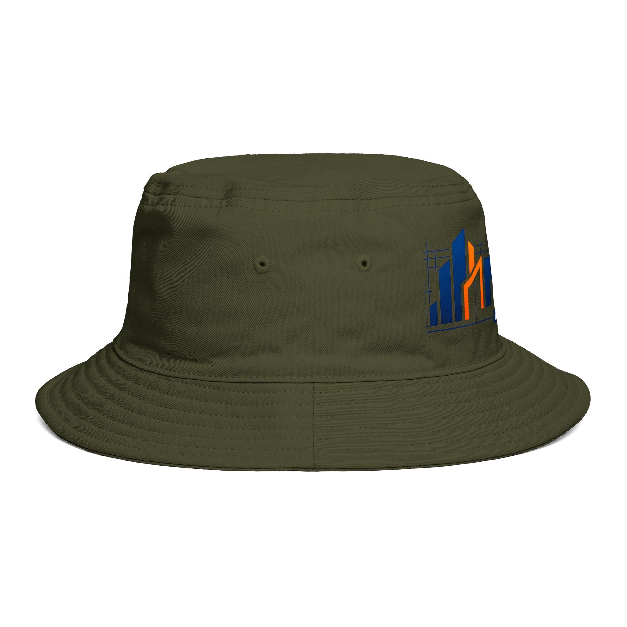 Bucket Hat — NAN BIM Design Logo Embroidered Brown Bucket Hat