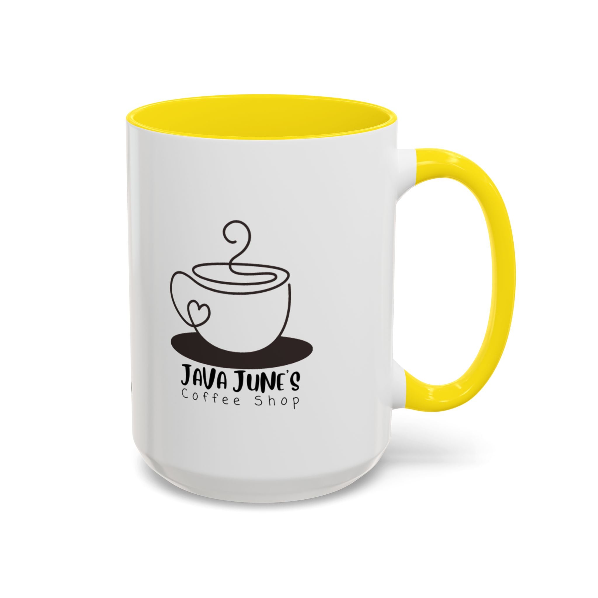 Java June’s Coffee Shop Accent Mug — 11/15oz Ceramic Coffee Cup