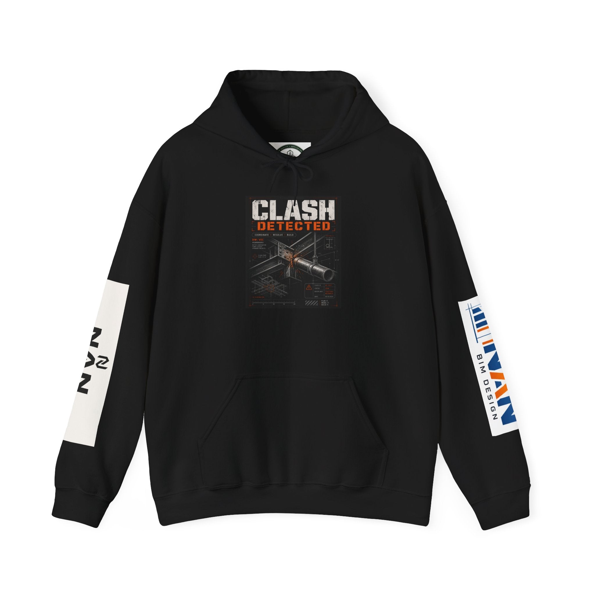 Clash Detected Graphic Hoodie — NAN Logo Streetwear