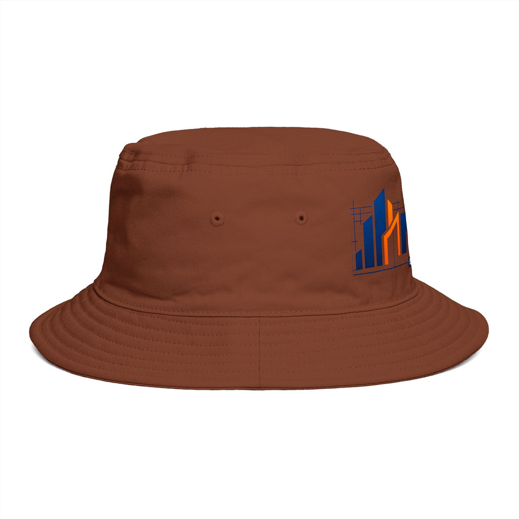 Bucket Hat — NAN BIM Design Logo Embroidered Brown Bucket Hat