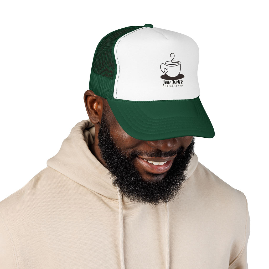 Coffee Shop Trucker Hat – Java June’s Logo Foam Cap