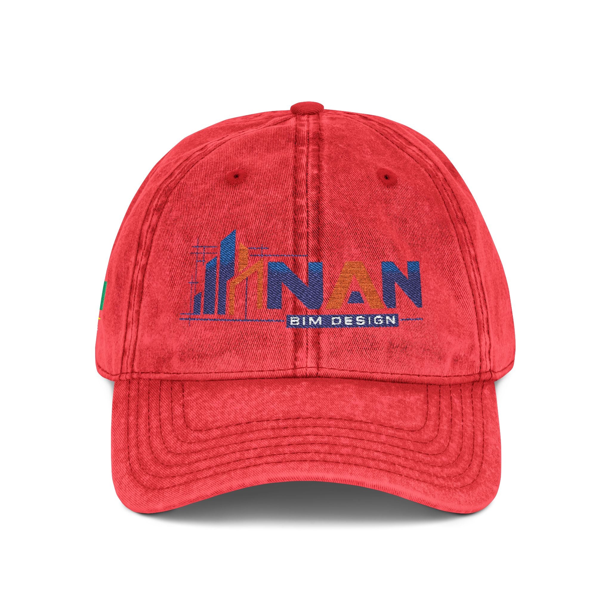 Vintage Embroidered Cap — Distressed NAN Logo Baseball Hat