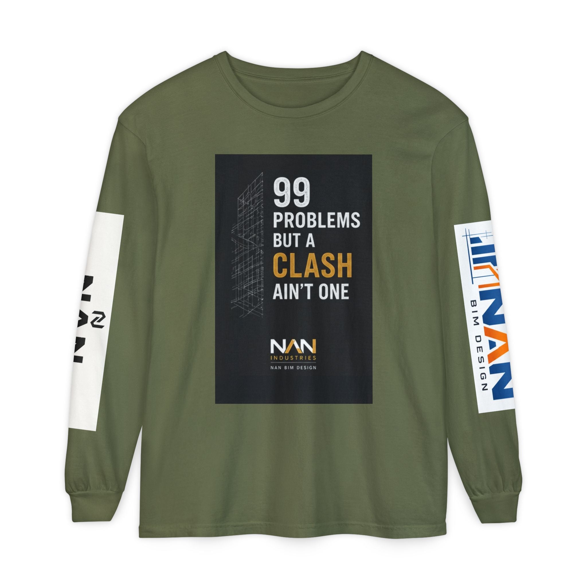 99 Problems But A Clash Ain’t One Long Sleeve Tee — NAN BIM Design Logo Shirt