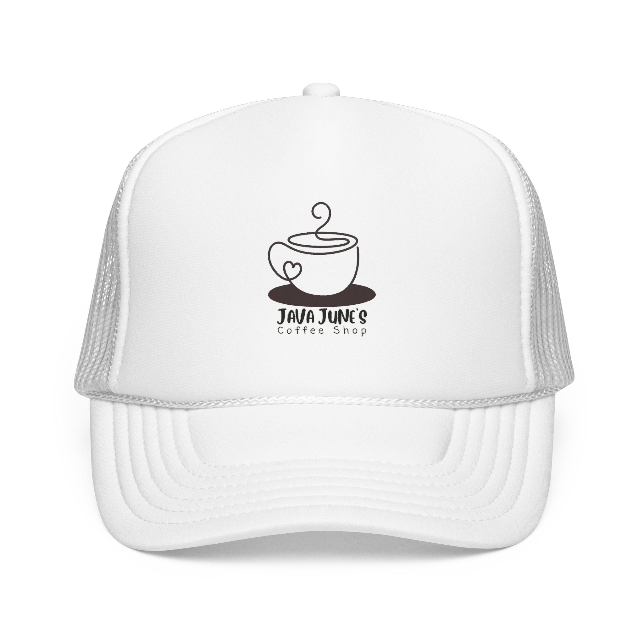 Coffee Shop Trucker Hat – Java June’s Logo Foam Cap