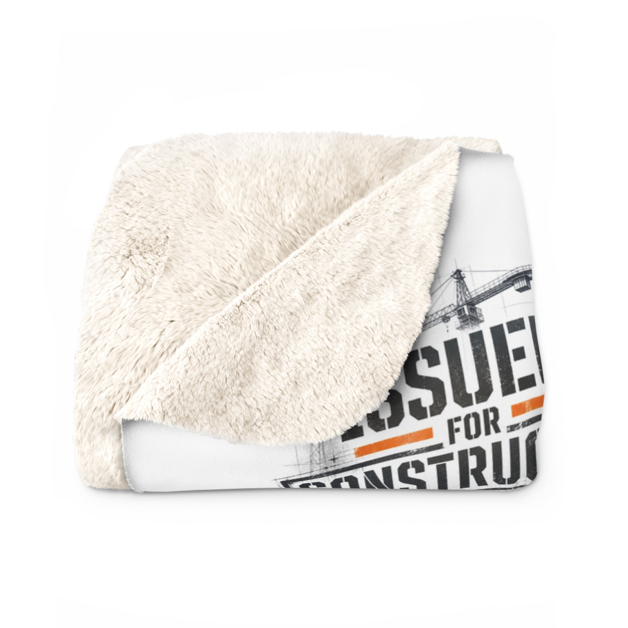 Sherpa Fleece Blanket — NAN BIM Design Logo Plush Throw for Construction Professionals