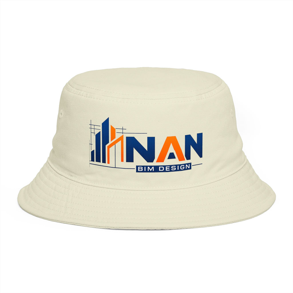 Bucket Hat — NAN BIM Design Logo Embroidered Brown Bucket Hat