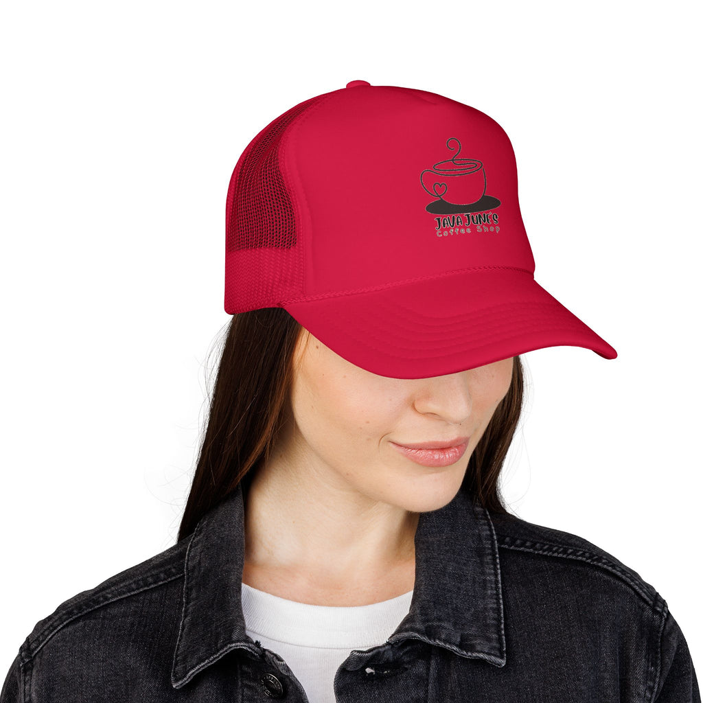 Coffee Shop Trucker Hat – Java June’s Logo Foam Cap