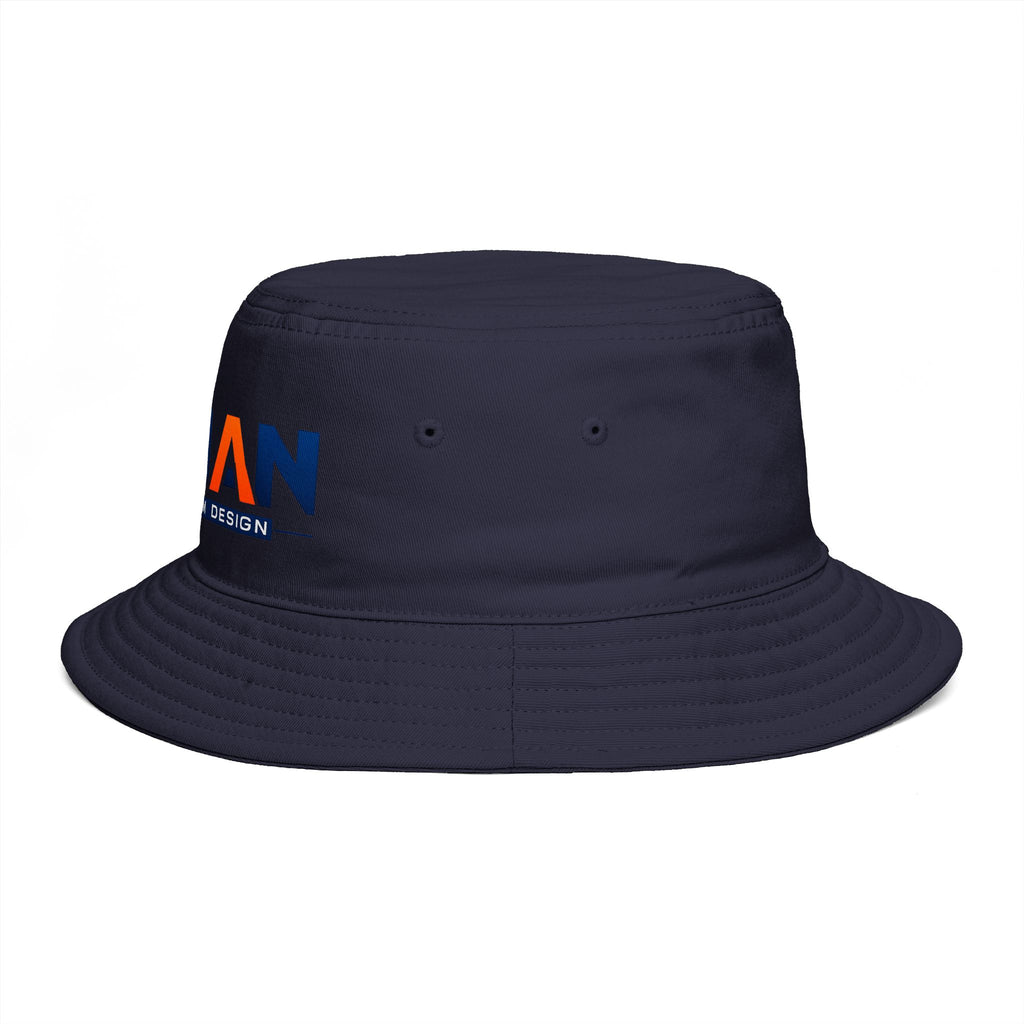 Bucket Hat — NAN BIM Design Logo Embroidered Brown Bucket Hat