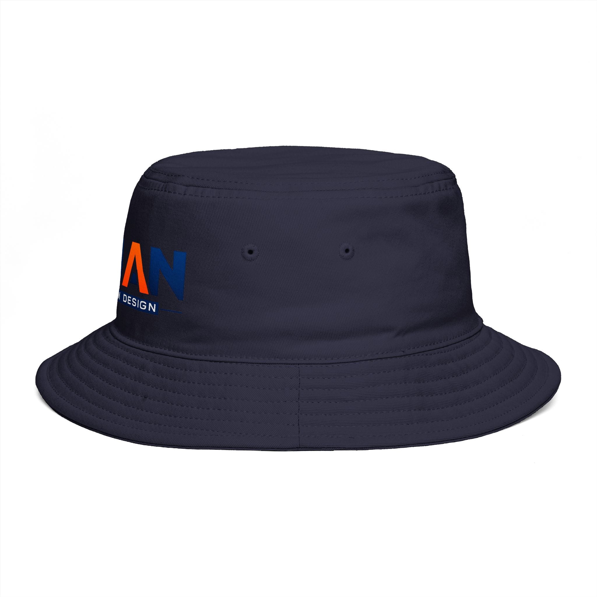 Bucket Hat — NAN BIM Design Logo Embroidered Brown Bucket Hat
