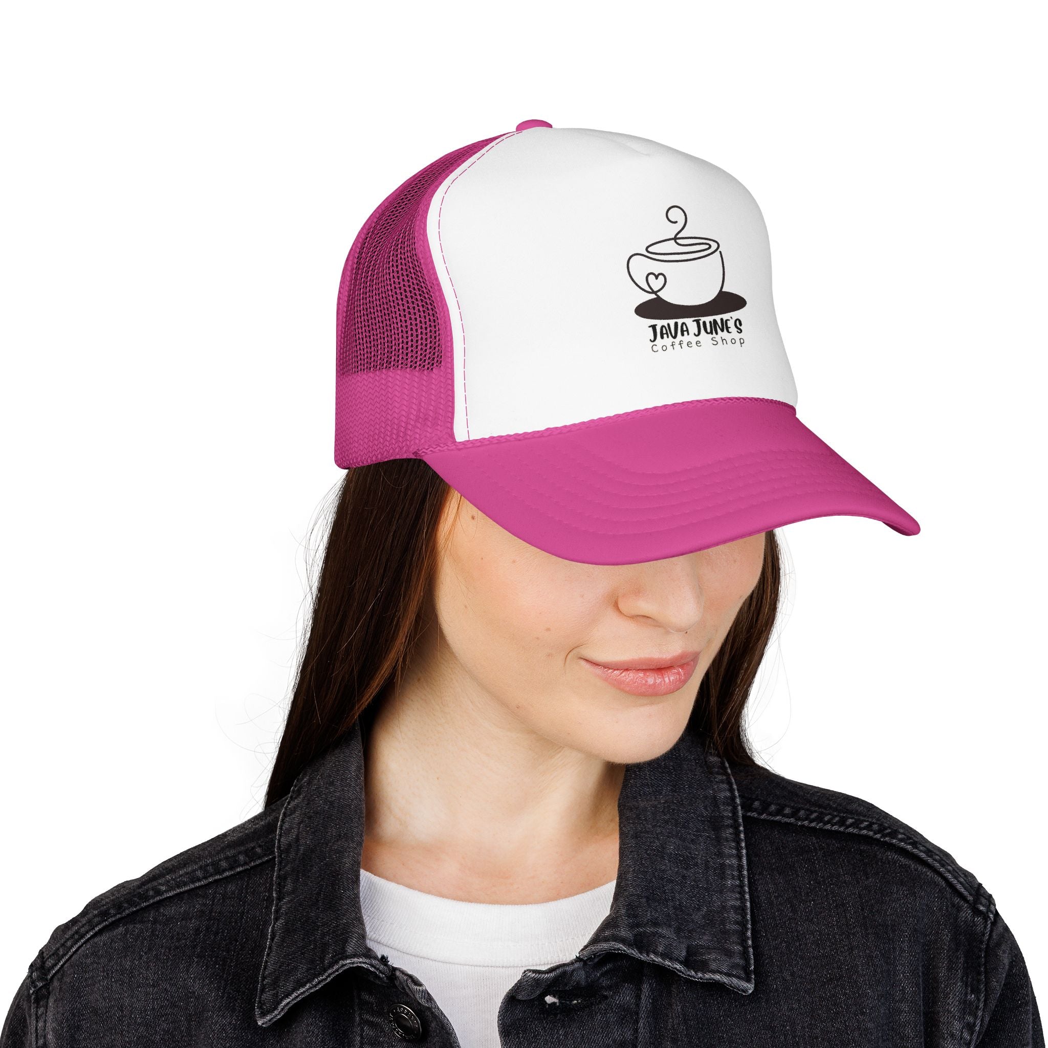 Coffee Shop Trucker Hat – Java June’s Logo Foam Cap