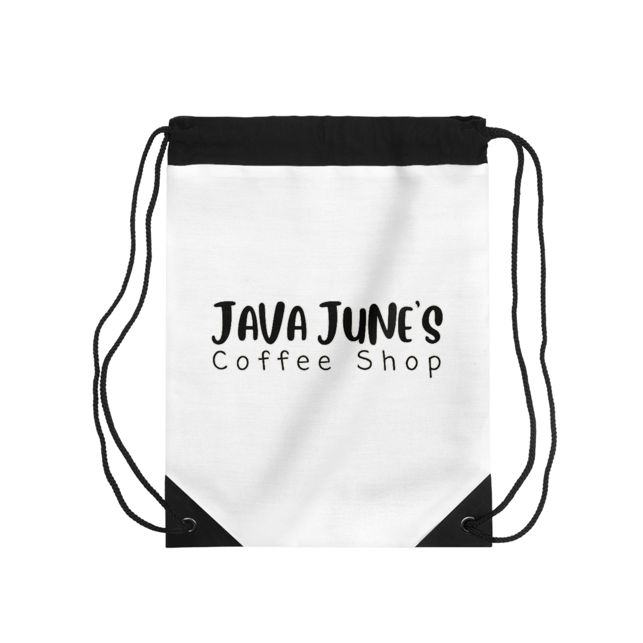 Drawstring Bag — Java June's Coffee Shop Logo Gym Sack