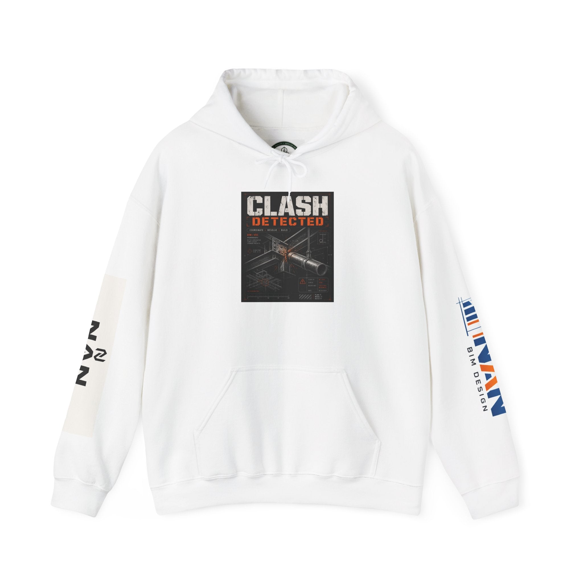 Clash Detected Graphic Hoodie — NAN Logo Streetwear