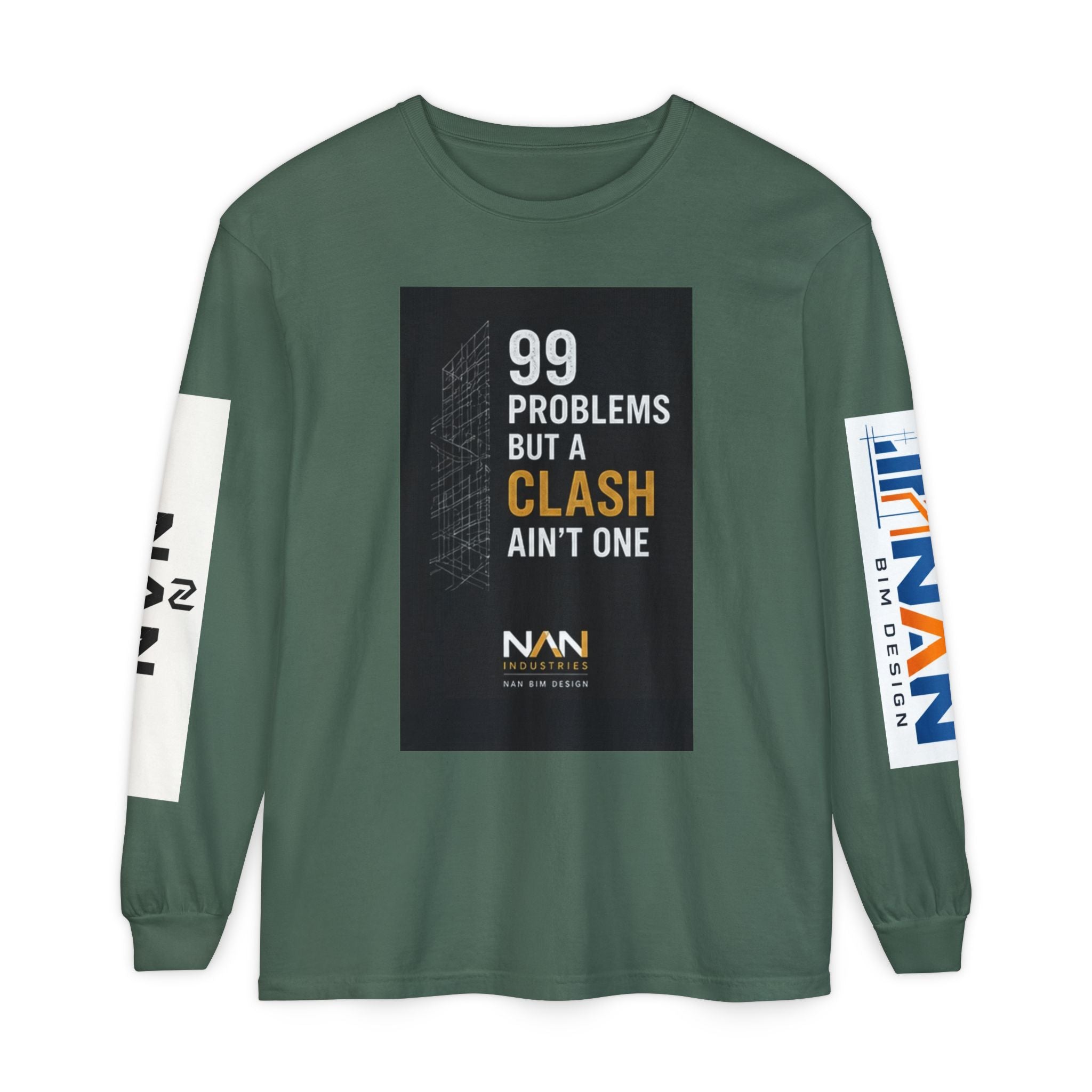 99 Problems But A Clash Ain’t One Long Sleeve Tee — NAN BIM Design Logo Shirt