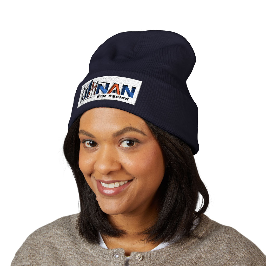 Embroidered "Nan" Classic Cuffed Beanie — Cozy Winter Hat for Grandmother Gifts