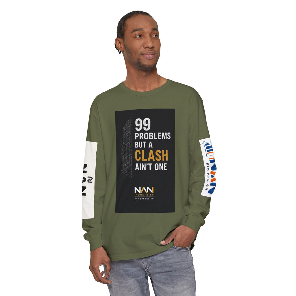 99 Problems But A Clash Ain’t One Long Sleeve Tee — NAN BIM Design Logo Shirt