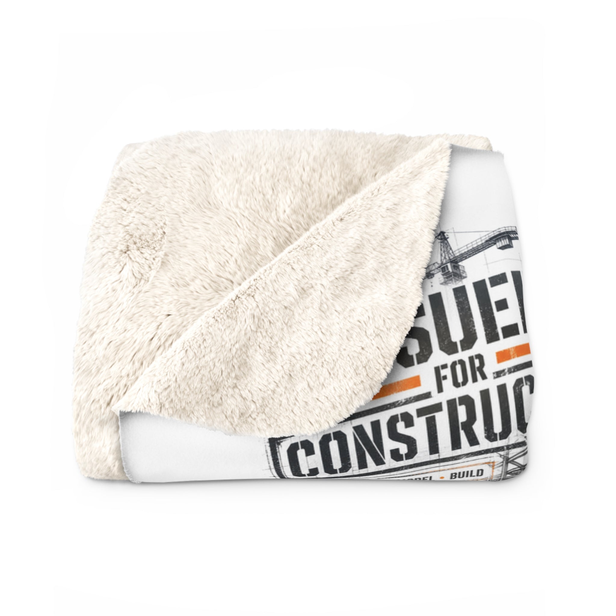 Sherpa Fleece Blanket — NAN BIM Design Logo Plush Throw for Construction Professionals