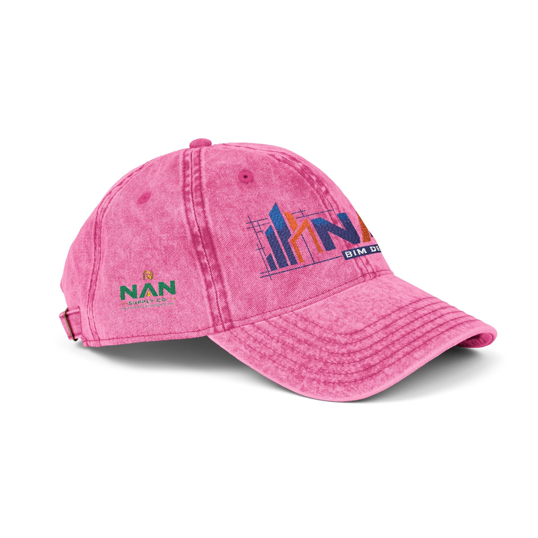 Vintage Embroidered Cap — Distressed NAN Logo Baseball Hat